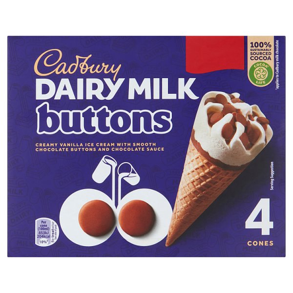 Cadbury Buttons Cone x 4