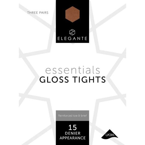 Elegante Essential Gloss Tights 3PP - Copper - Small