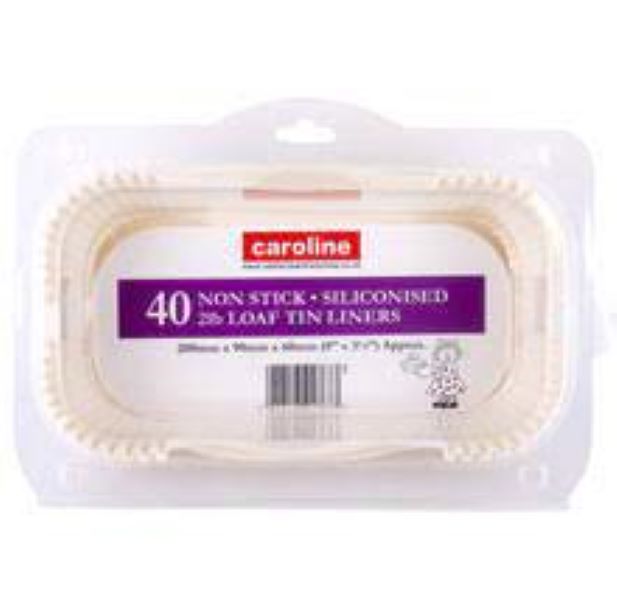 Caroline 40 Loaf Tin Liners 2lb