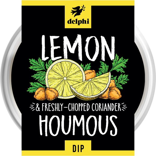 Delphi-Lemon & Coriander Houmous Dip 170g