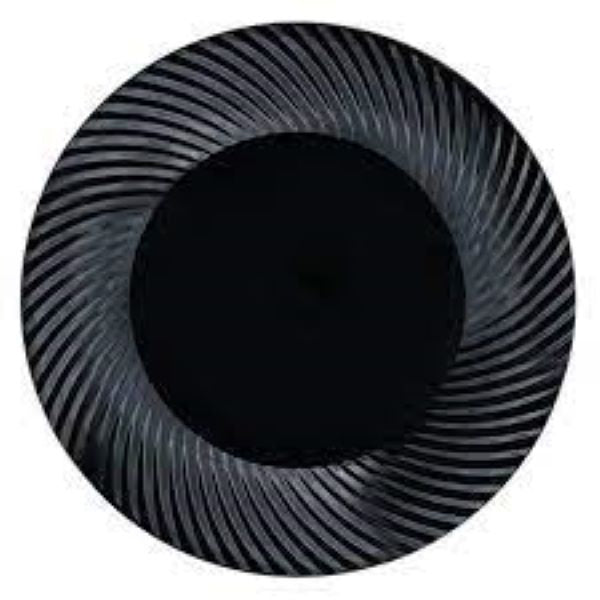 Mashers 7 inch Black Swirl Plate x10