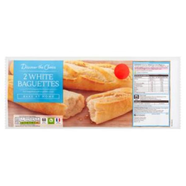 Discover The Choice White Part Baked Baguettes 2pk