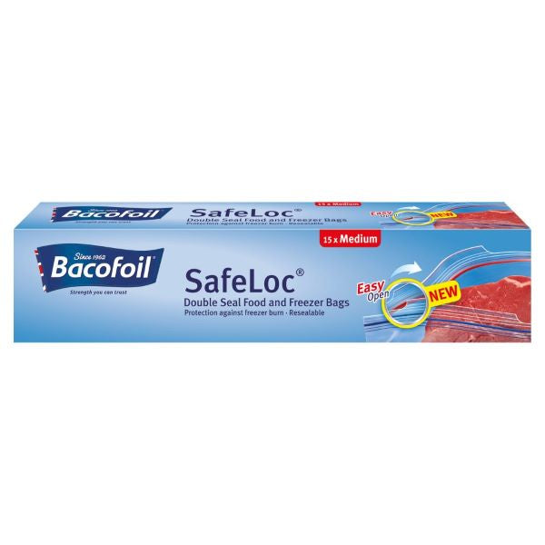 Bacofoil SafeLoc Bags 270mm x 240mm pack of 15