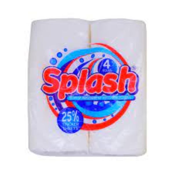 Splash Super Absorbent Kitchen Towel 4 Rolls