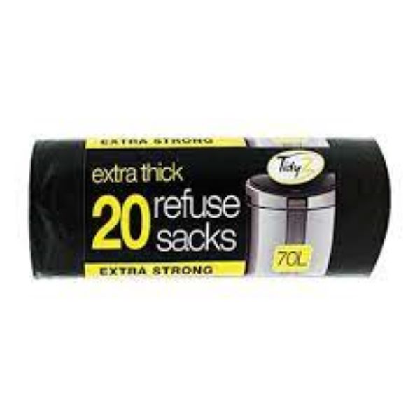 REFUSE SACKS EX/THICK 70L 20S