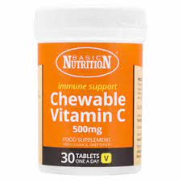 Basic Nutrition Immune Support Chewable Vitamin C 500mg 30S