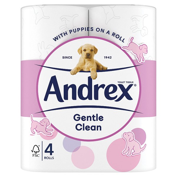 Andrex Toilet Roll - Gentle Clean (POAR) 2ply 4pk