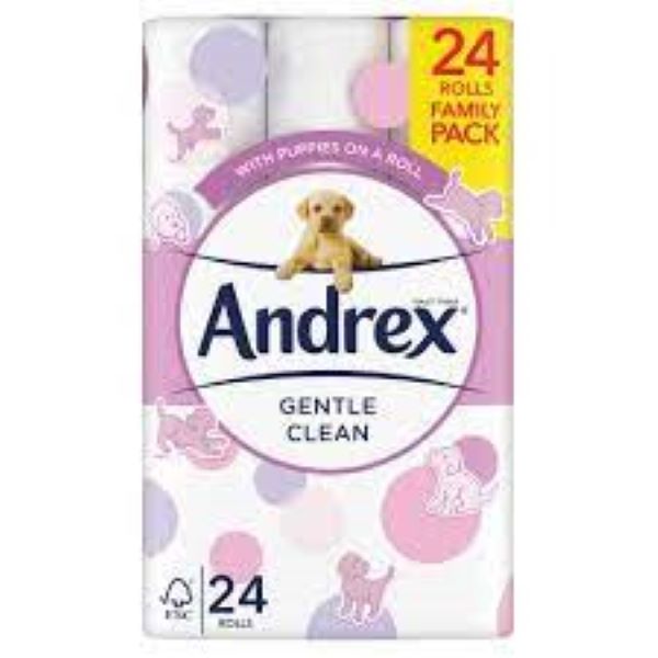 Andrex Toilet Roll 24pk Gentle Clean White