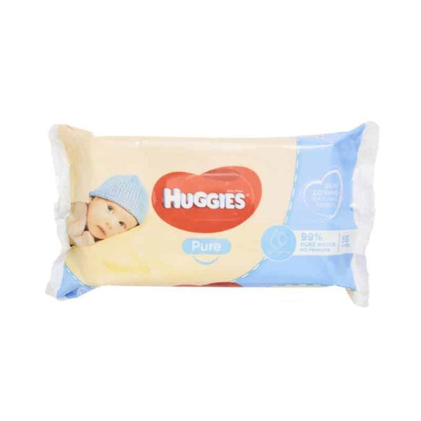 Huggies Babywipes Pure 10 x 56 New