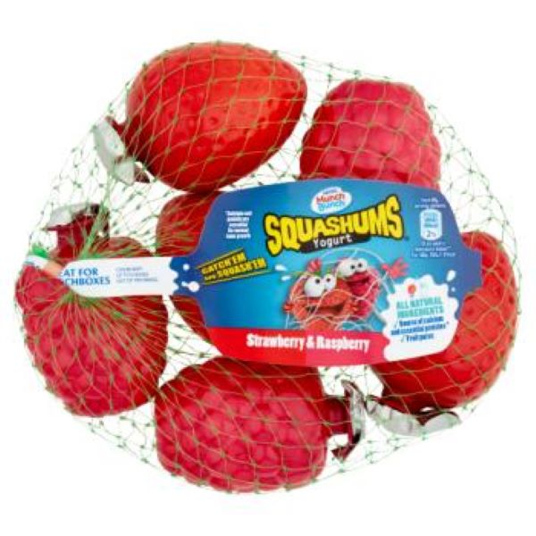 Munch Bunch Squashums Shape Strawberry & Raspberry 6X60GS