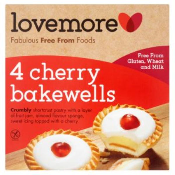 Lovemore GF Cherry Bakewell Tarts 4s 190g