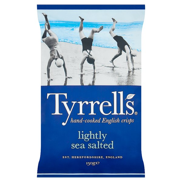 Tyrrells Lightly Sea Salted Crisps 150G