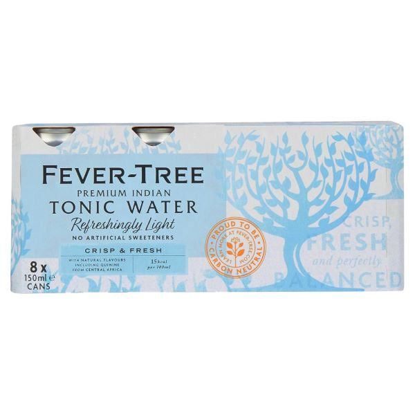 Fever Tree Light Indian Tonic Water Cans 150ml x 8