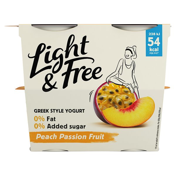 Danone Light & Free Peach & Passionfruit 4 pk