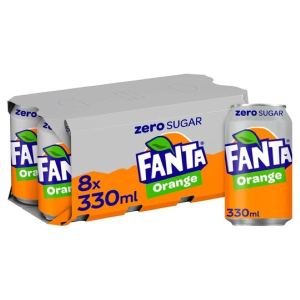 Fanta Orange Zero Sugar 8 x 330ml