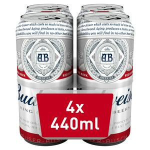 Budweiser Cans 4 x 440ml