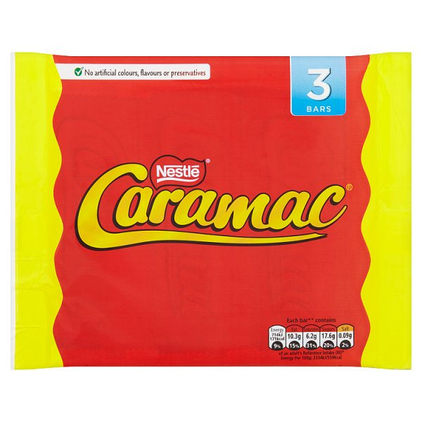 Nestle Caramac 3pk 90g *