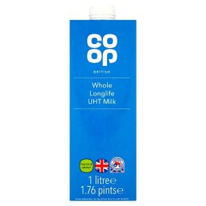 Co Op UHT Whole Milk 1LTR