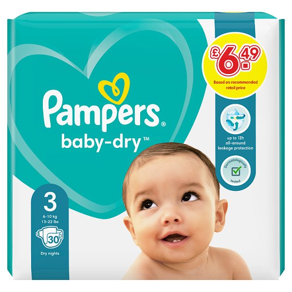 Pampers Baby Dry Nappies Size 6  pk 19  PMP