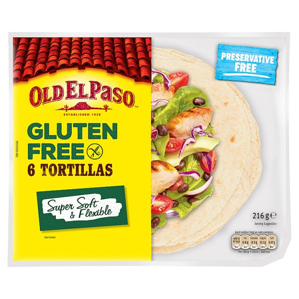 Old El Paso Gluten Free Tortillas x 6