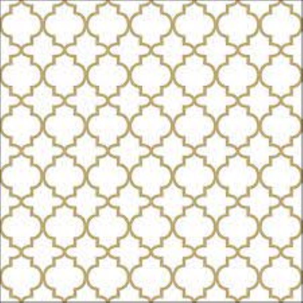 Ambiente 33cm Napkin Ogee Gold Outline x 20