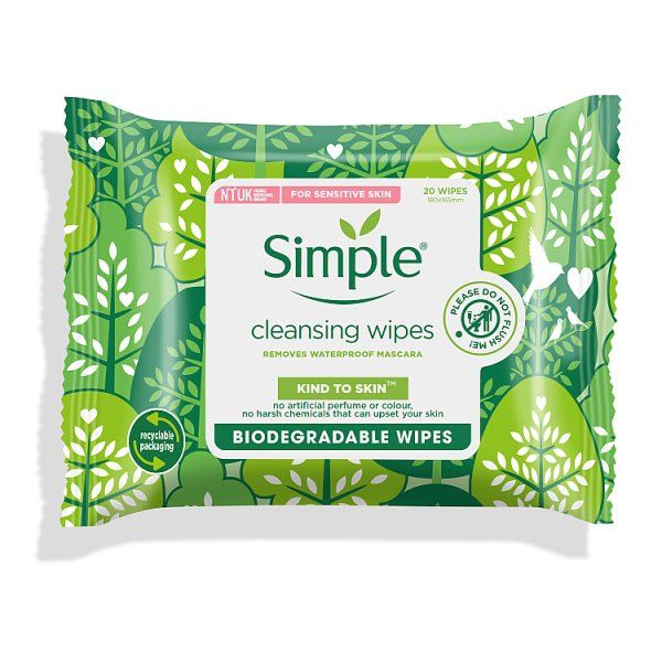 Simple Kind to Skin Cleansing Facial Wipes 20s