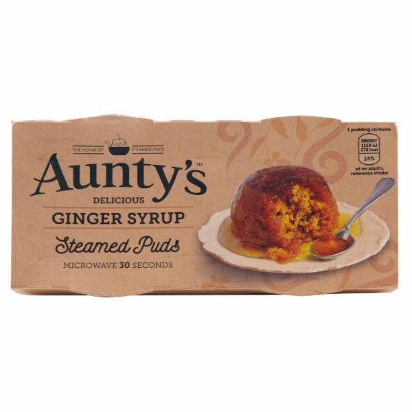 Aunty's Ginger Syrup Steamed Puds 2pack