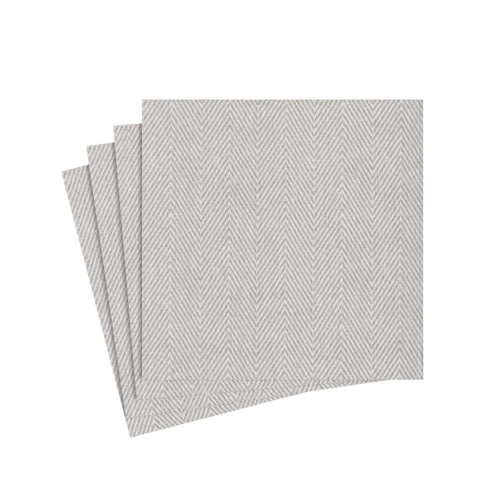 Caspari Jute Paper Linen Lunch Napkins Flax 15pk