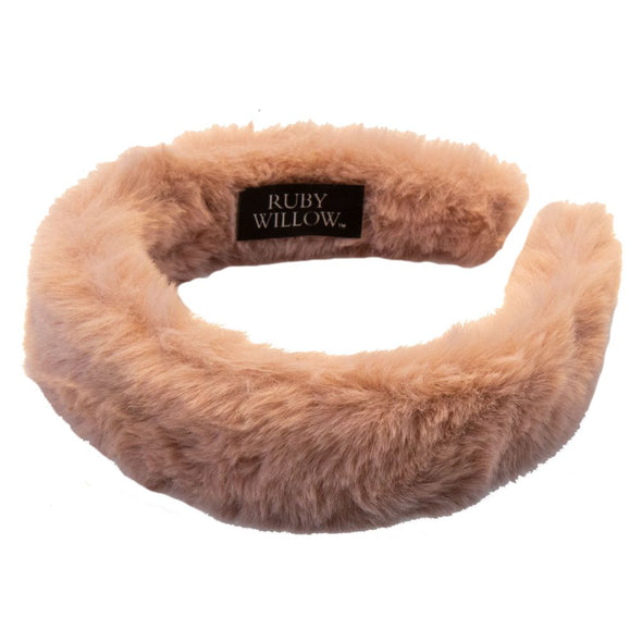 Madison - Dusk Pink Girls Fur Hairband