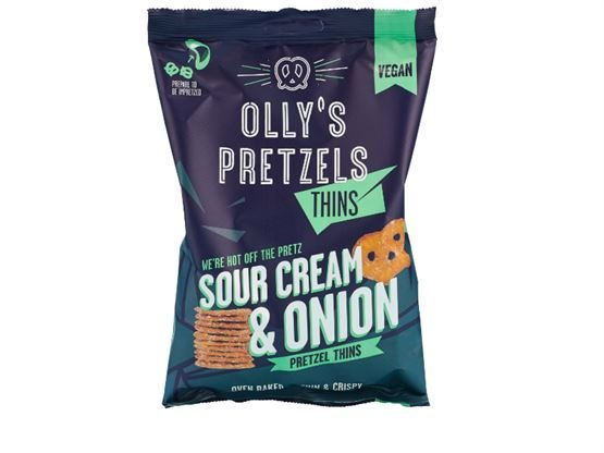 Olly's Sour Cream & Onion Pretzel Thins 140g