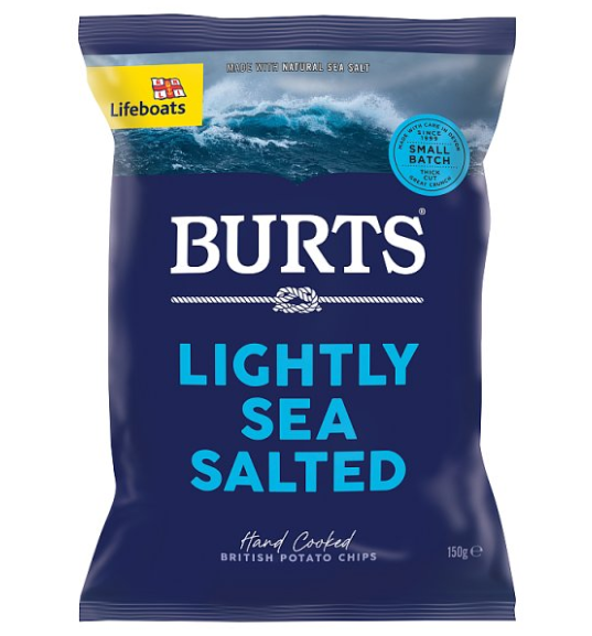 BULK Burts Lightly Sea Salt Crisps 10x150g