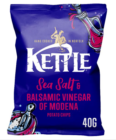 BULK Kettle Chips Sea Salt & Balsamic Vinegar 18x40g