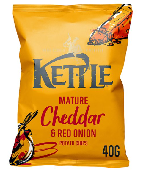 BULK Kettle Chips Mature Cheddar & Red Onion 18x40g