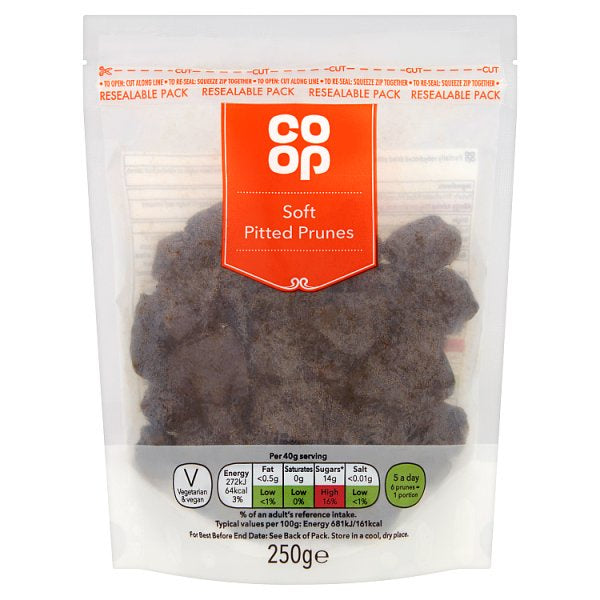 Co Op Ready To Eat Soft Pitted Prunes 250G