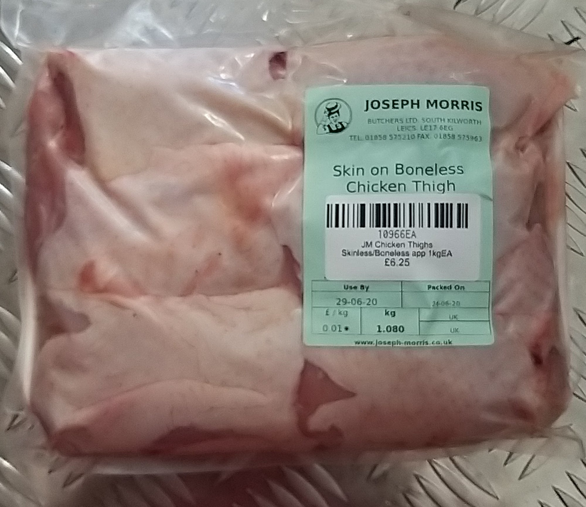 JM Chicken Skin On Boneless Thighs (price per kg)