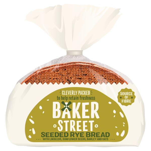 Baker St Sliced Seeded Rye Bread 500G