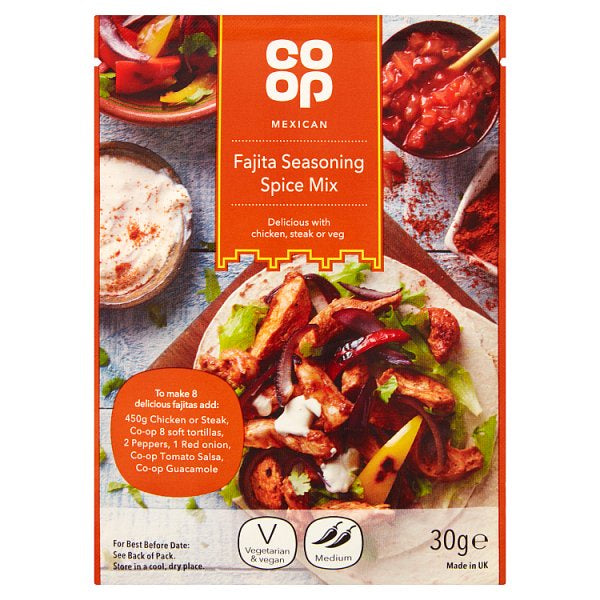 Co Op Fajita Seasoning Sachet 30g