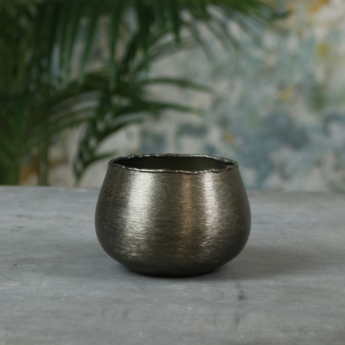 Brushed Black Pot Small