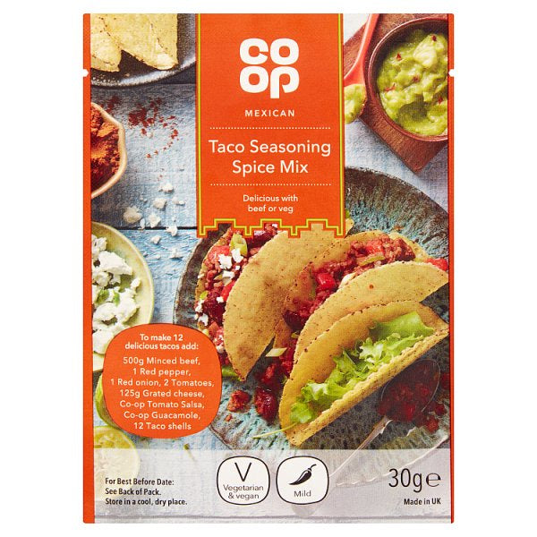 Co Op Taco Seasoning Sachet 30g