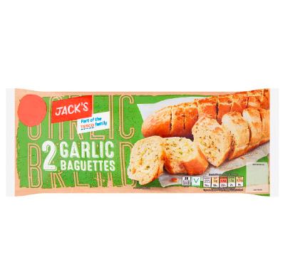 Jack's 2 Garlic Baguettes 338g [PM Â£1.39 ]