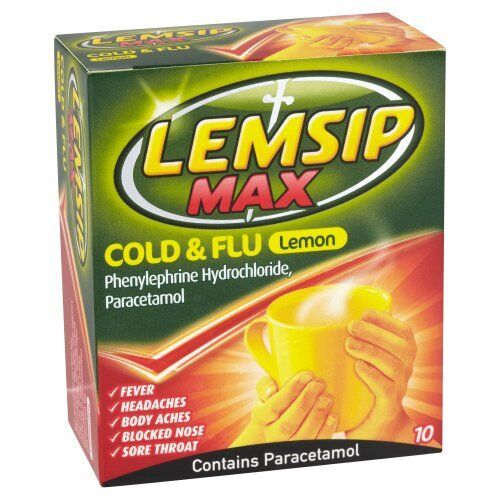 Lemsip Max Cold and Flu Lemon Sachets 10pk