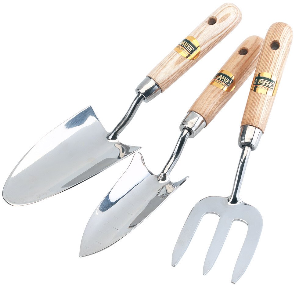 Fork & Trowel set with ash handles (3pc)